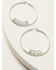 Idyllwind Women's Raise Hell Silver Hoop Earrings, Silver, hi-res