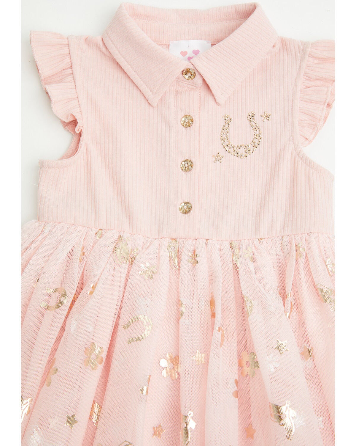 Image #2 - Sugar California Toddler Girls' Horseshoe Print Tutu Dress, Pink, hi-res