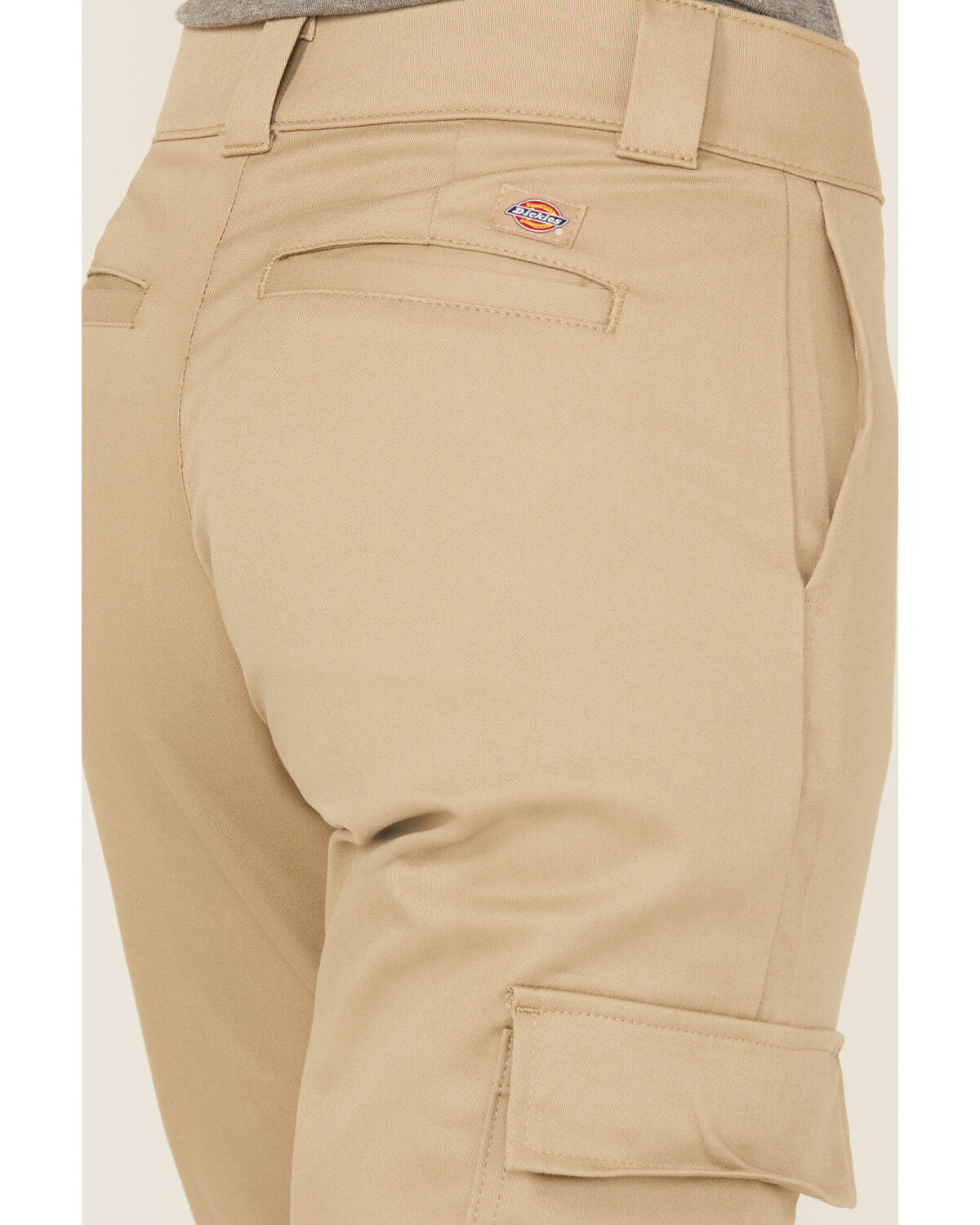 Image #4 - Dickies Women's Mid Rise Straight Stretch Twill Cargo Work Pants, Sand, hi-res