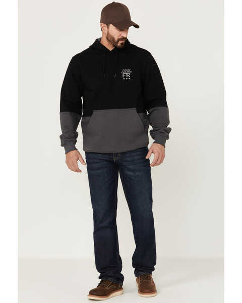 Image #2 - Cody James Men's FR Fleece Solid Hooded Work Sweatshirt , Black, hi-res