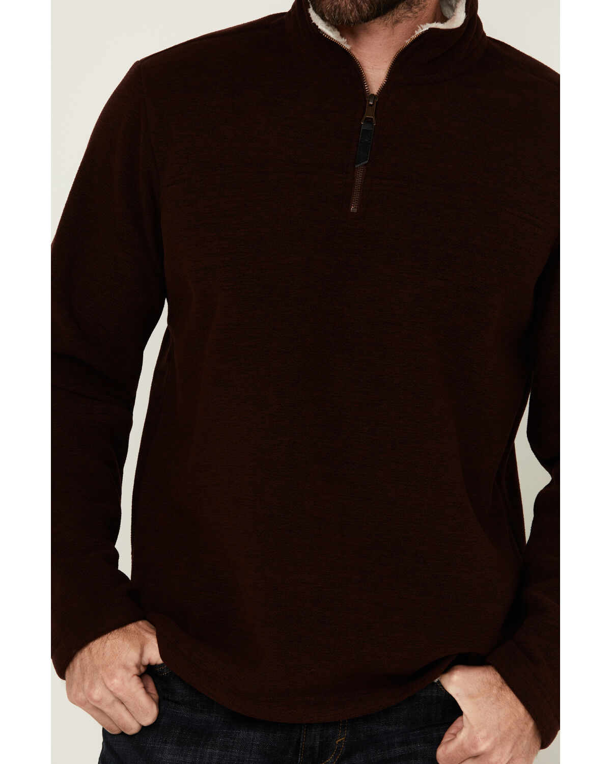 Image #3 - Cody James Men's Arctic Solid 1/4 Zip Fleece Pullover, Burgundy, hi-res