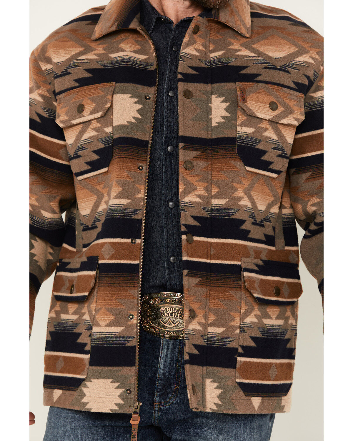 Image #3 - Cinch Men's Southwestern Print Snap Jacket, Multi, hi-res