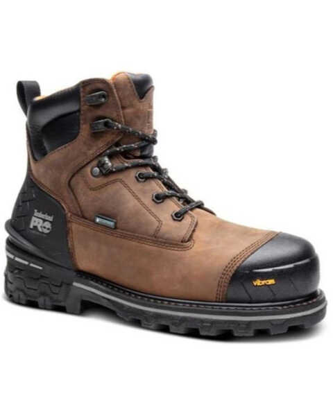 Timberland PRO Men's Boondock Waterproof Work Boots - Composite Toe, Brown, hi-res