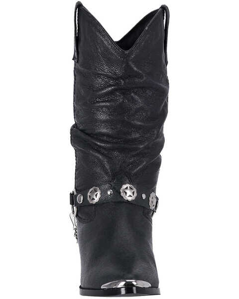 Image #5 - Dingo Women's Supple Pigskin Western Boots - Pointed Toe, Black, hi-res