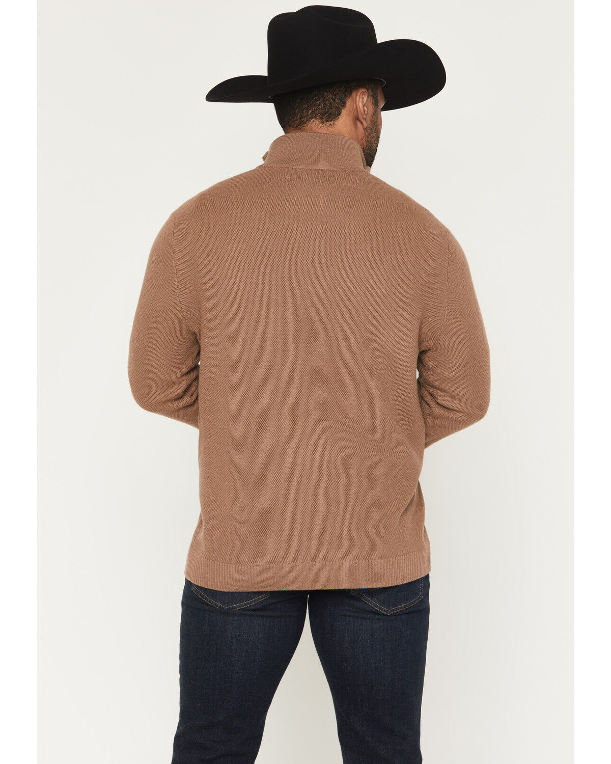 Image #4 - Cody James Black 1978™ Men's Parker Solid 1/4 Zip Pullover Sweater, Camel, hi-res