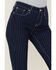Shyanne Women's Mr. Flare Retro Stripe Flare Jeans, Dark Wash, hi-res