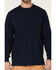 Hawx Men's Solid Navy Forge Long Sleeve Work Pocket T-Shirt - Tall , Navy, hi-res