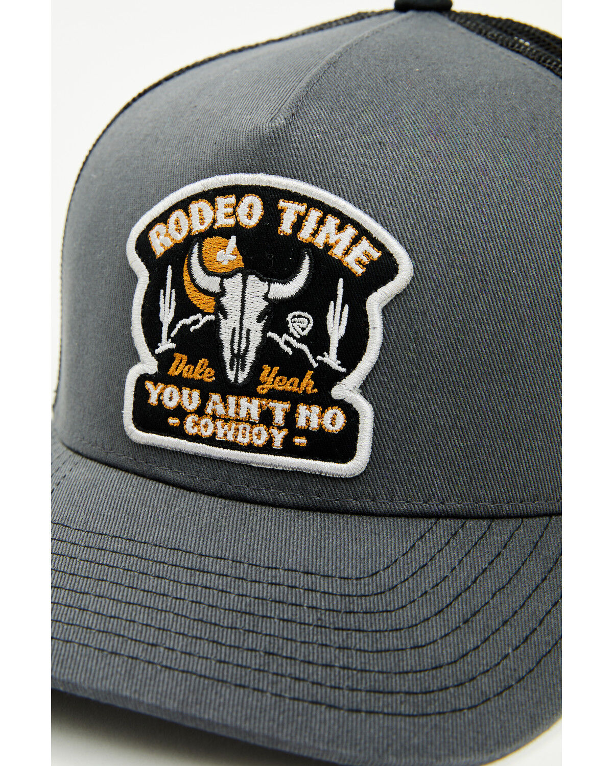 Image #2 - Rock & Roll Denim Men's Dale Brisby Ball Cap, Charcoal, hi-res