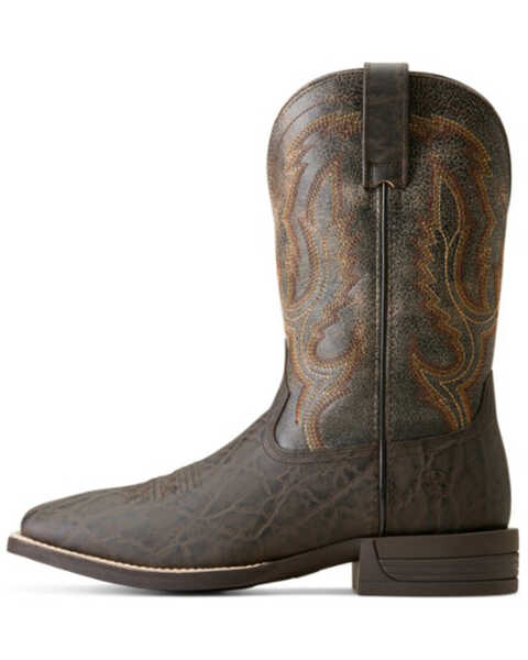 Image #2 - Ariat Men's Steadfast Elephant Print Western Performance Boots - Broad Square Toe, Brown, hi-res