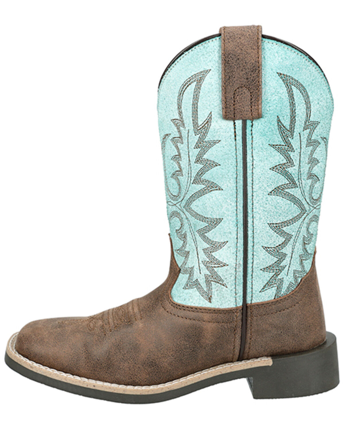 Image #3 - Smoky Mountain Girls' Rustic Rider Western Boots - Broad Square Toe, Brown, hi-res