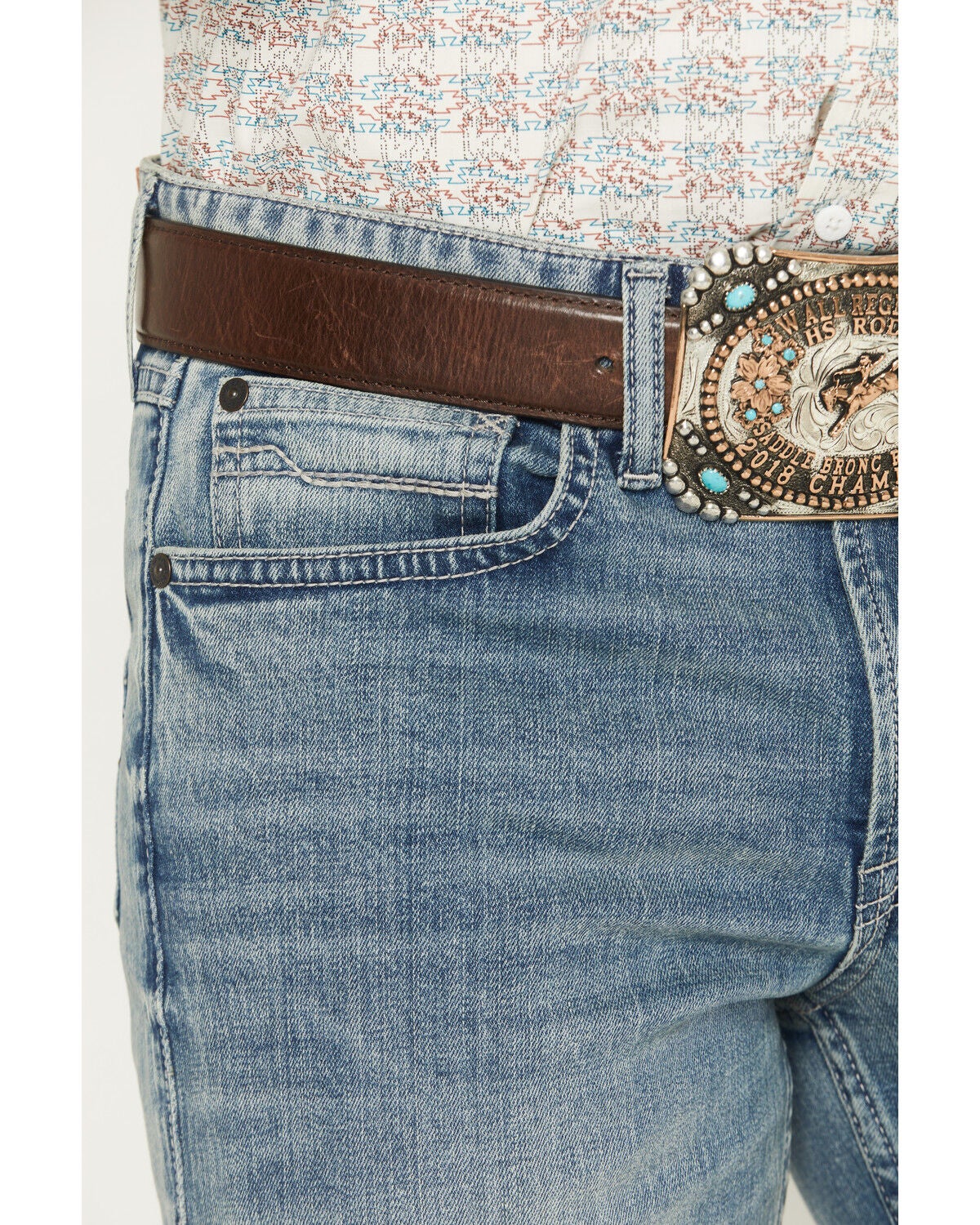 Image #2 - RANK 45&reg; Men's Striker Light Wash Relaxed Bootcut Stretch Denim Jeans, Light Wash, hi-res