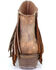 Circle G Women's Brown Studded Fringe Booties - Round Toe, Brown, hi-res