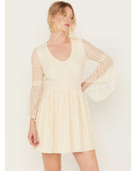 Image #1 - Shyanne Women's Lace Dress, Cream, hi-res