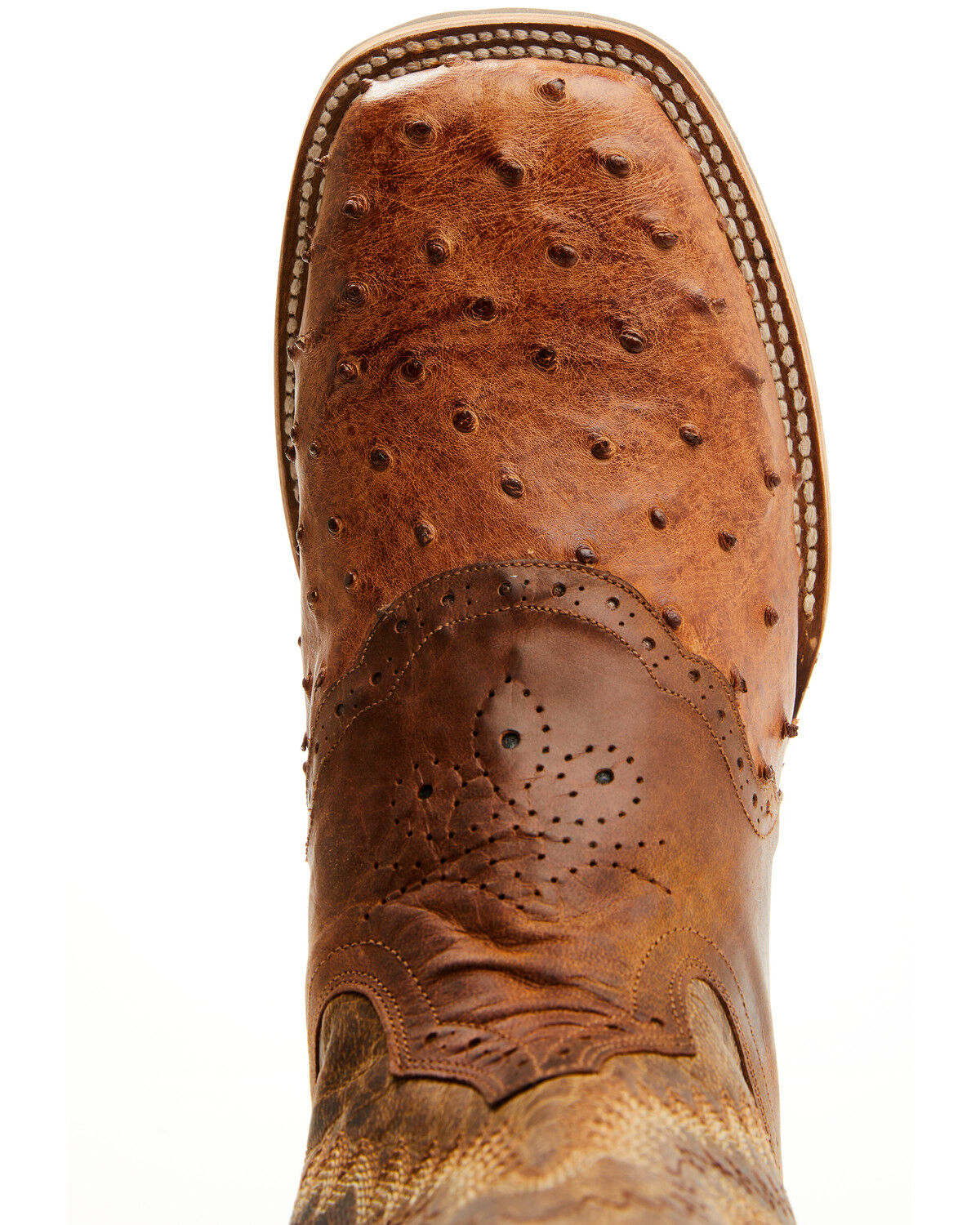 Image #6 - Dan Post Men's Exotic Full Quill Ostrich Western Boots - Broad Square Toe, Tan, hi-res