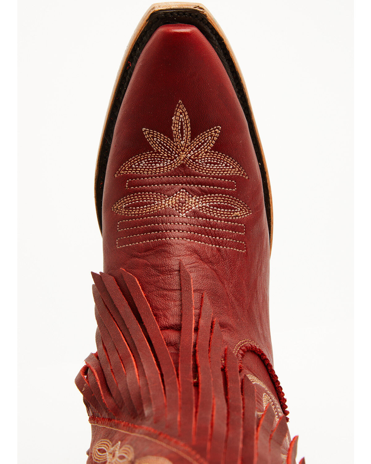 Image #6 - Lane Women's Senita Falls Fringe Tall Western Boots - Snip Toe, Ruby, hi-res