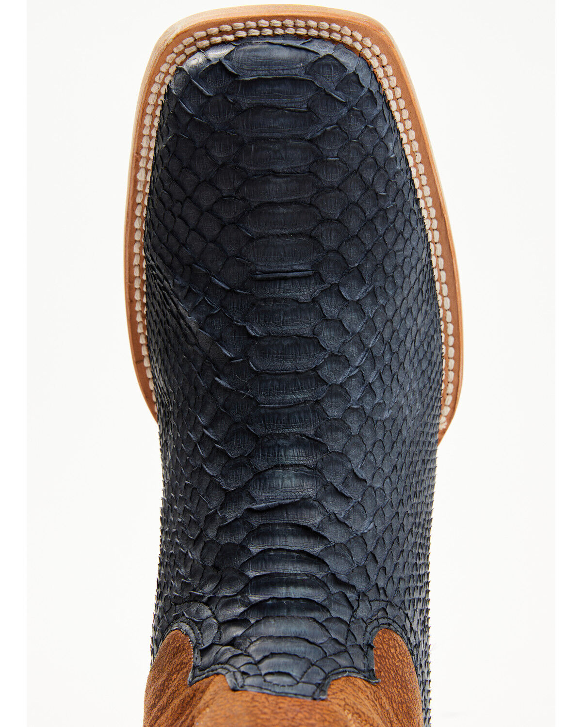 Image #6 - Tanner Mark Men's Exotic Python Western Boots - Broad Square Toe, Blue, hi-res