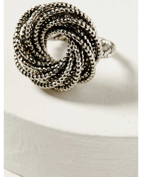 Image #2 - Shyanne Women's Soleil Silver Rope Statement Ring , Silver, hi-res
