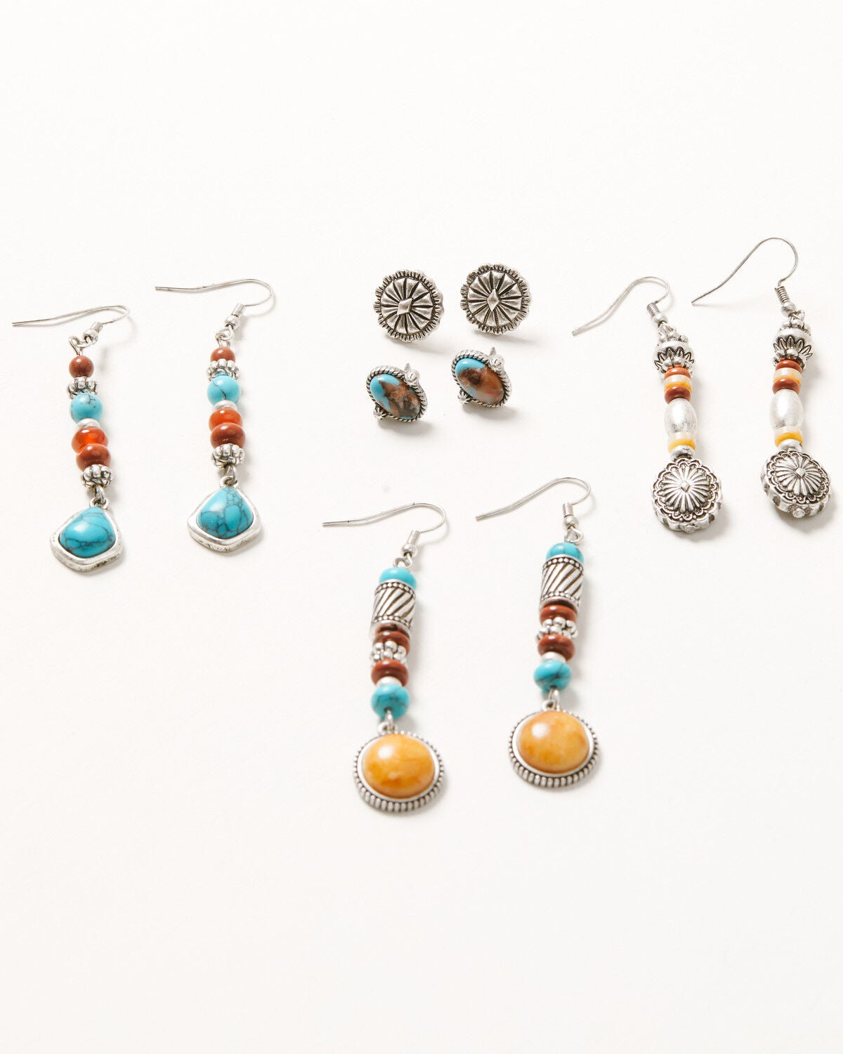 Image #1 - Shyanne Women's Retro Revival Earring Set - 5 Piece, Silver, hi-res