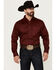 Image #1 - Ariat Men's Solid Twill Fitted Long Sleeve Button-Down Western Shirt, Burgundy, hi-res