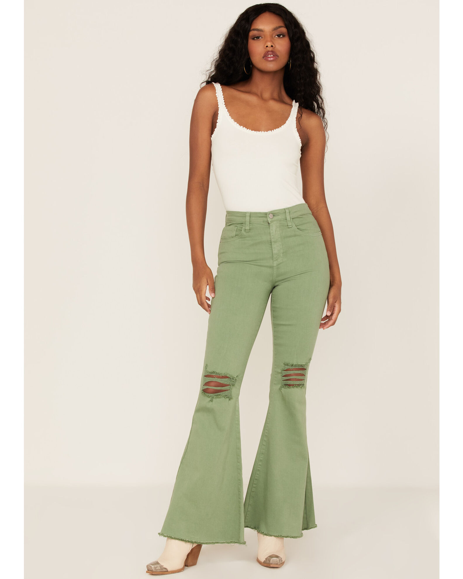 Sneak peek bell bottom jeans store
