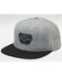 Kimes Ranch Men's Premium Distance Logo Patch Solid-Back Ball Cap , Heather Grey, hi-res