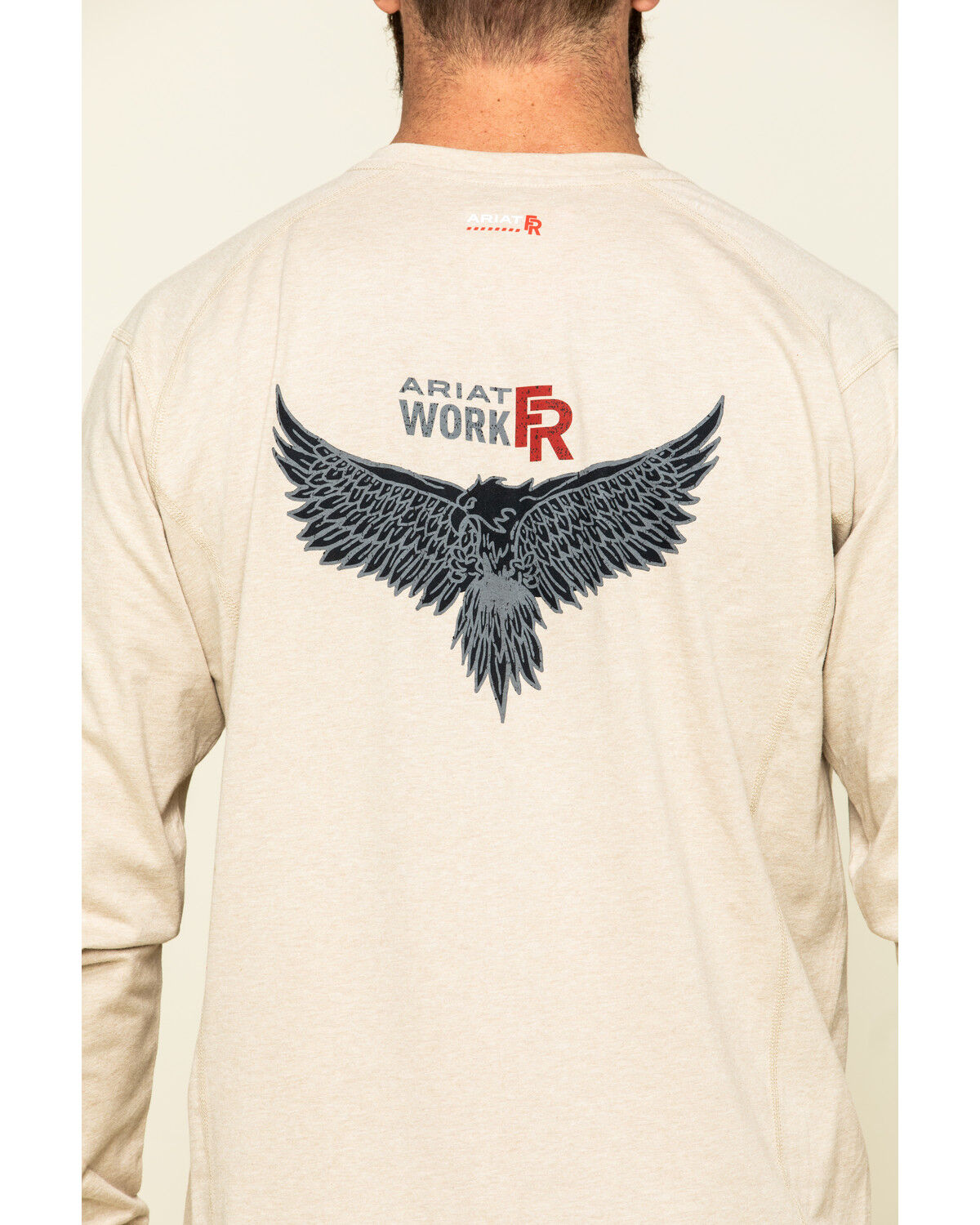 Image #5 - Ariat Men's FR Air Henley Soar Graphic Long Sleeve Work T-Shirt, Yellow, hi-res