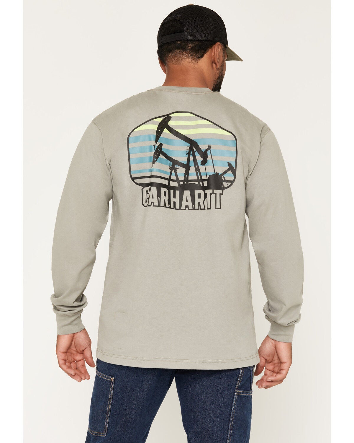 Image #2 - Carhartt Men's FR Force Oil Rig Loose Long Sleeve Work Shirt, Off White, hi-res
