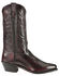 Abilene Black Cherry Polished Cowhide Boots - Medium Toe, Black Cherry, hi-res