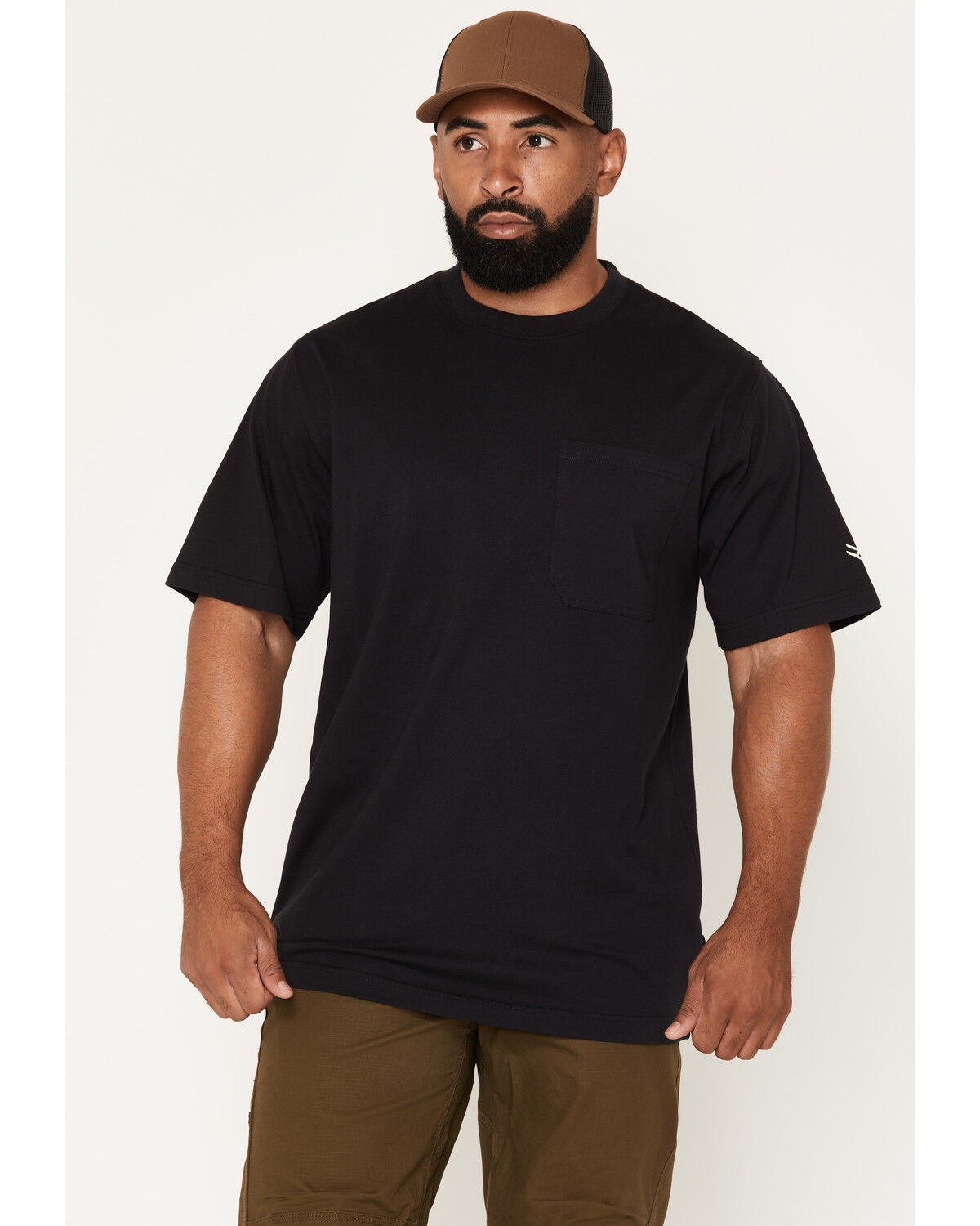 Image #2 - Hawx Men's Hammer Down Short Sleeve Graphic Pocket Work T-Shirt, Black, hi-res