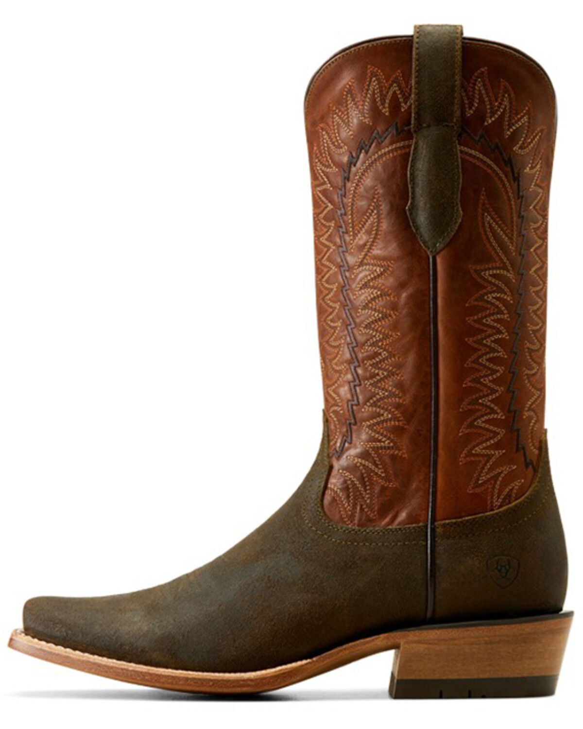 Image #2 - Ariat Men's Futurity Time Roughout Western Boots - Square Toe, Dark Green, hi-res