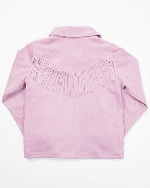 Image #3 - Shyanne Toddler Girls' Faux Suede Fringe Jacket , Lavender, hi-res