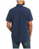 Ariat Men's Rebar Washed Twill Short Sleeve Button Down Work Shirt , Navy, hi-res