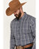 Image #2 - Gibson Trading Co Men's Night Watch Plaid Print Long Sleeve Button-Down Western Shirt, Navy, hi-res