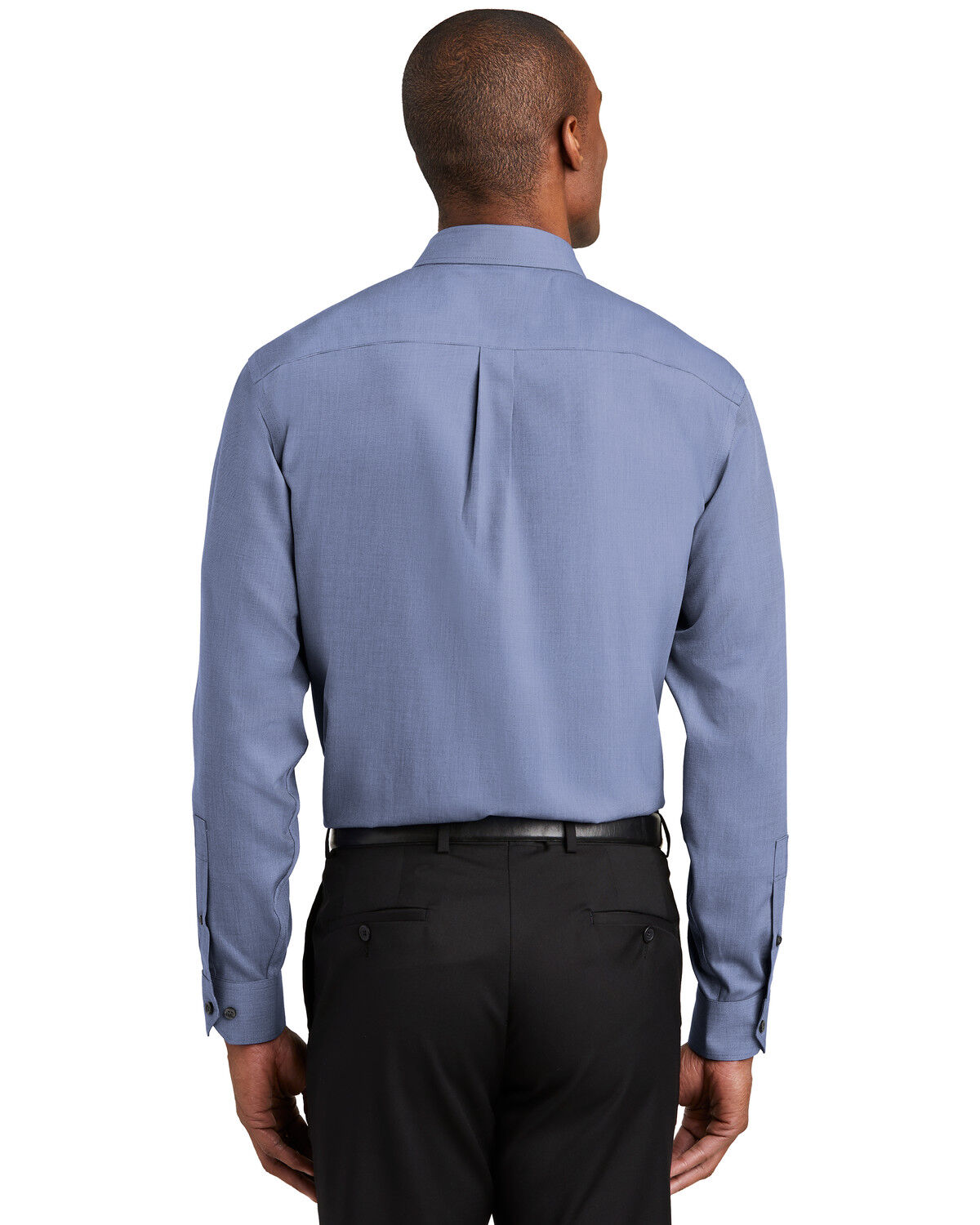 Image #2 - Red House Men's Navy 3X Nailhead Non-Iron Long Sleeve Work Shirt - Big & Tall, Navy, hi-res