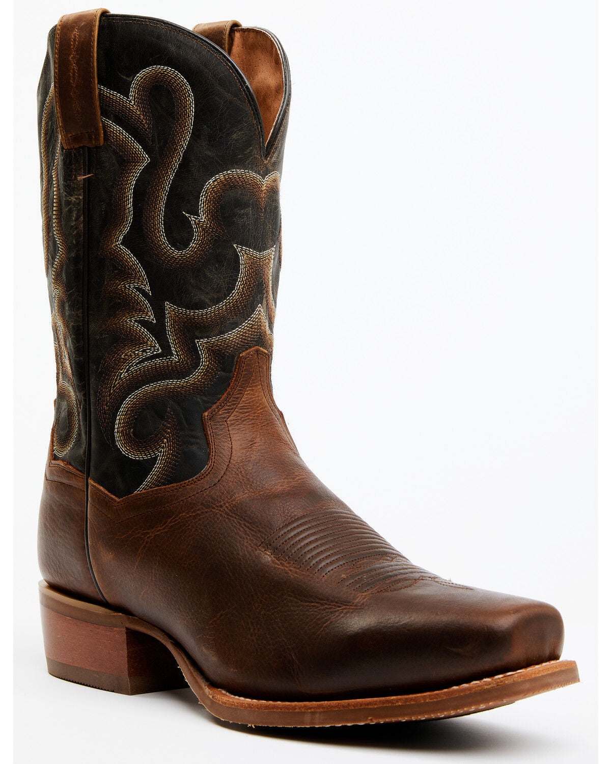 Dan Post Men's Saddle Richland Western Boot - Square Toe, Brown, hi-res