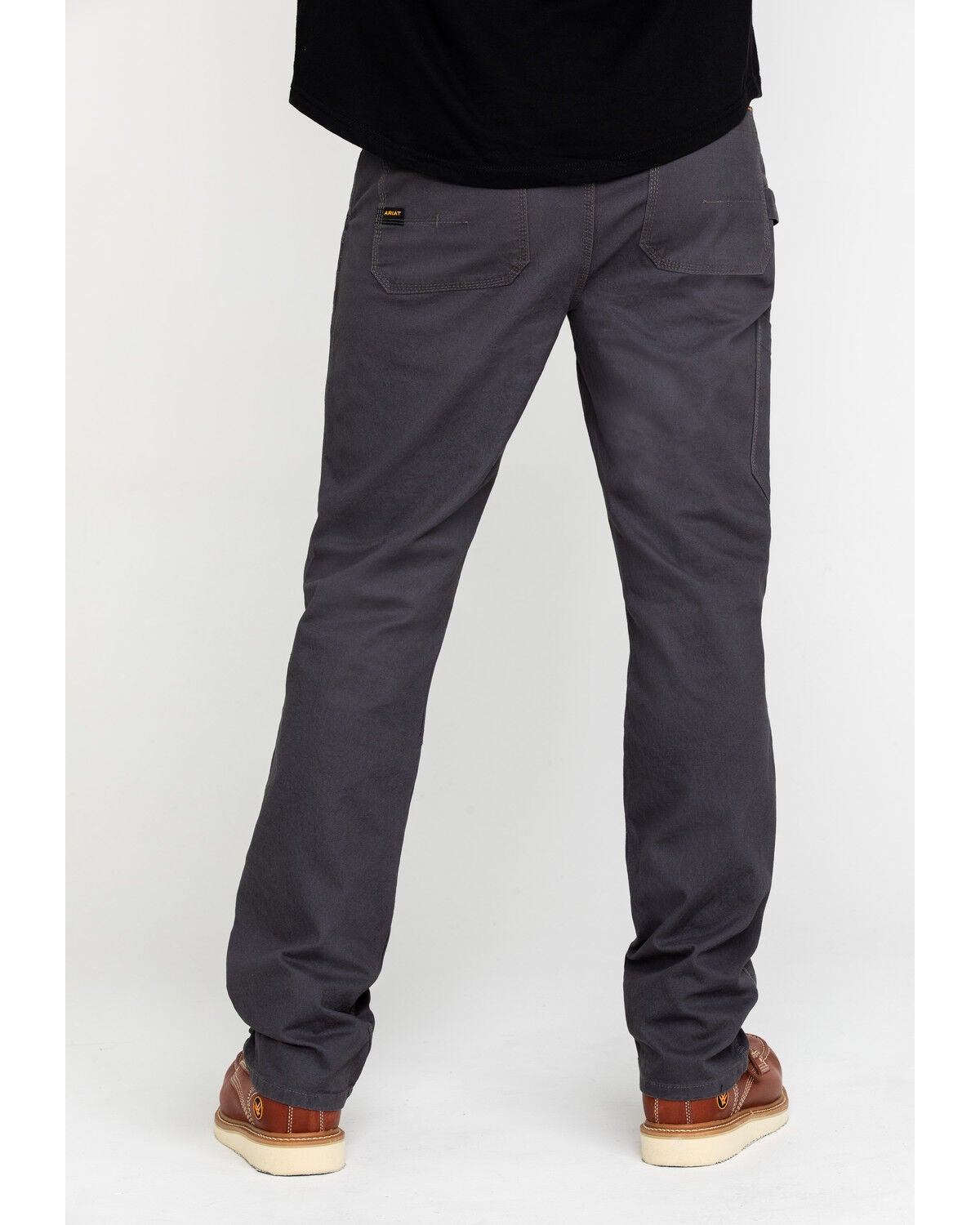 Ariat Men's Rebar M4 Made Tough Durastretch Double Front Straight Work Pants, Grey, hi-res