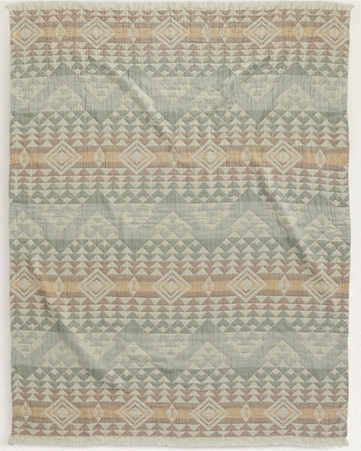 Image #1 - Pendleton Highland Peak Fringed Cotton Throw Blanket, Multi, hi-res