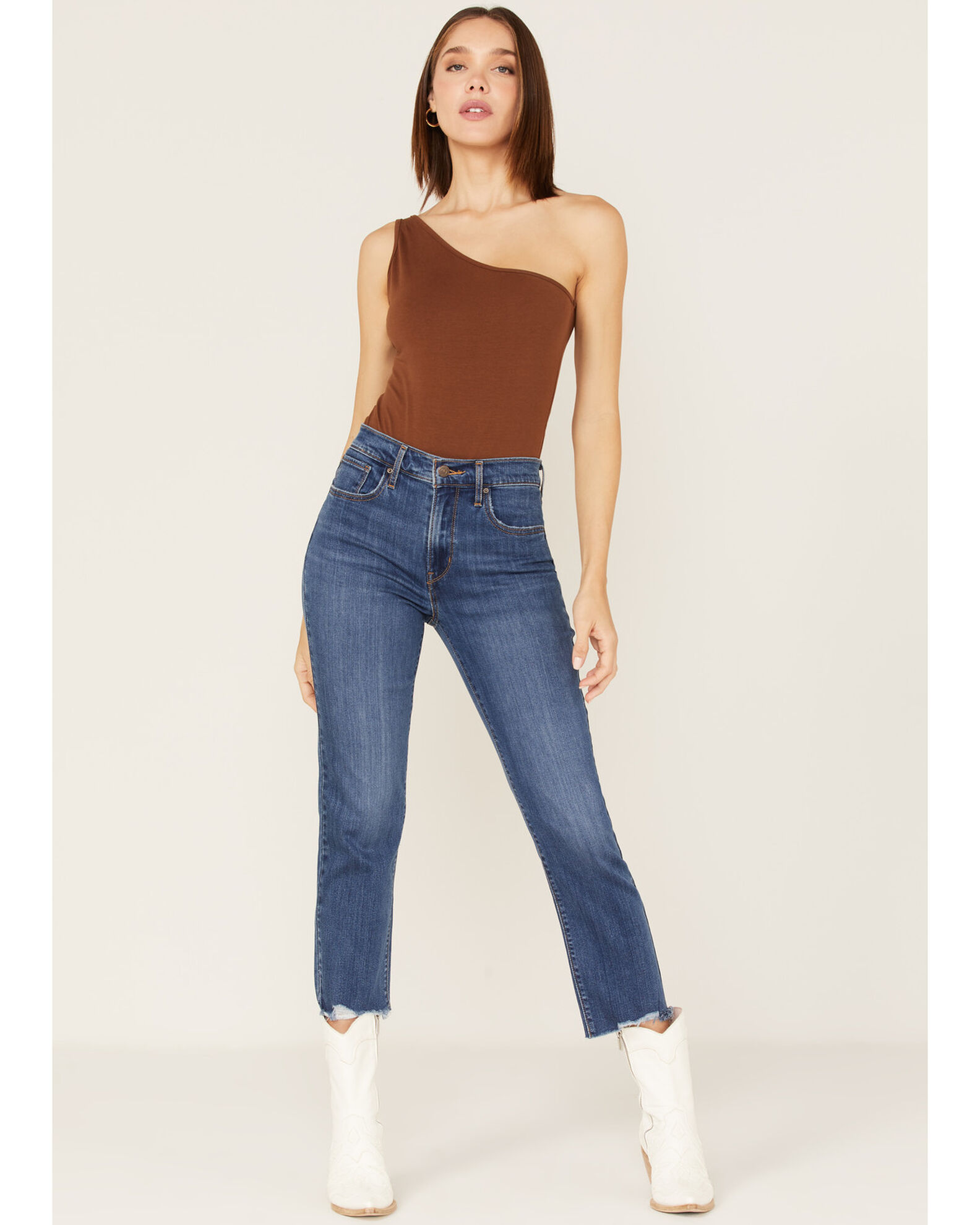 Levi's 724 straight crop jeans store