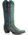 Image #1 - Corral Women's Full Python Woven Western Boots - Snip Toe, Turquoise, hi-res