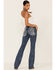 Image #4 - Miss Me Women's Fleur De Lis Bootcut Jeans, , hi-res