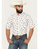 Image #1 - Ariat Men's Westscott Geo Print Short Sleeve Button-Down Western Shirt, White, hi-res
