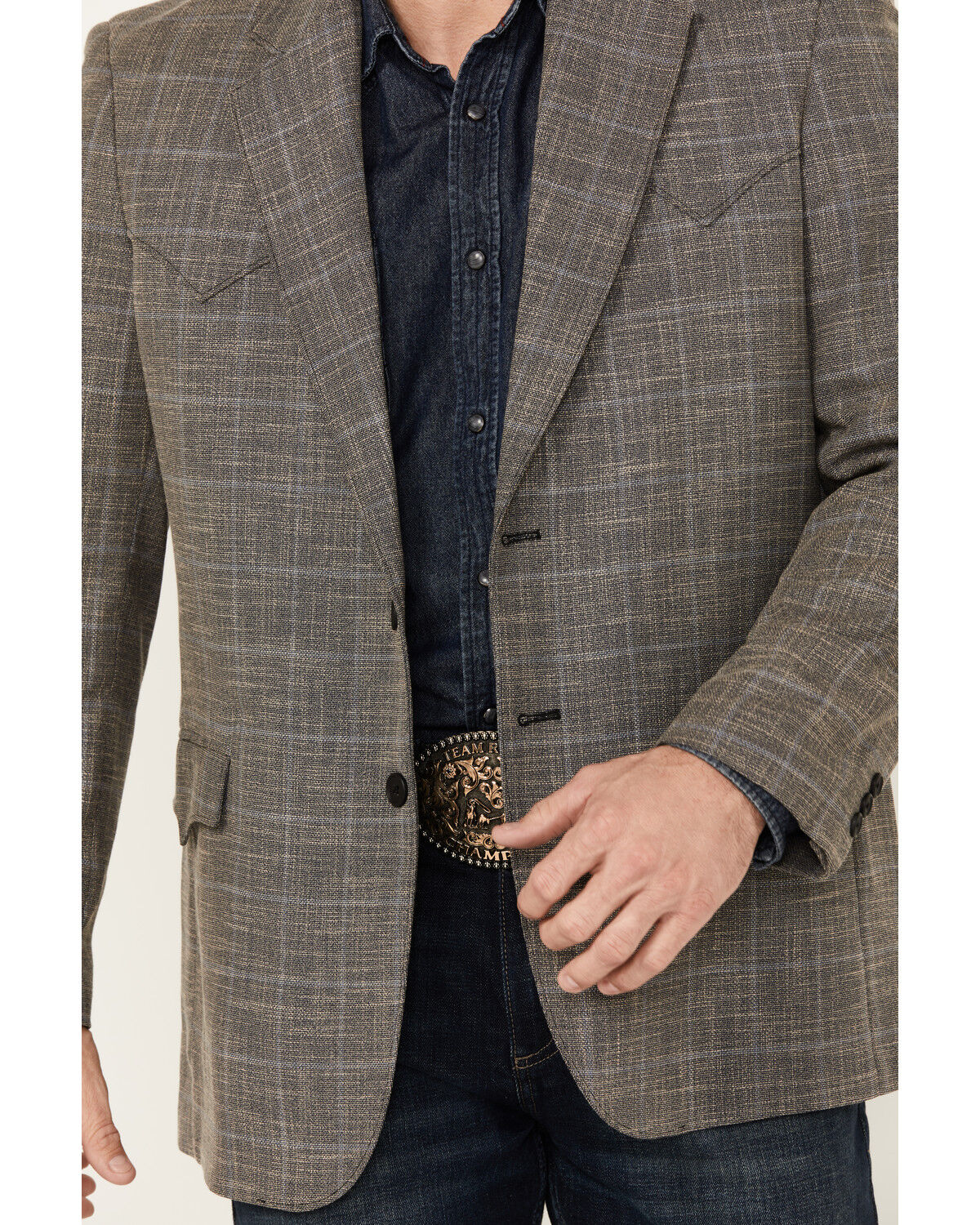 Image #3 - Circle S Men's Plano Sport Coat, Stone, hi-res