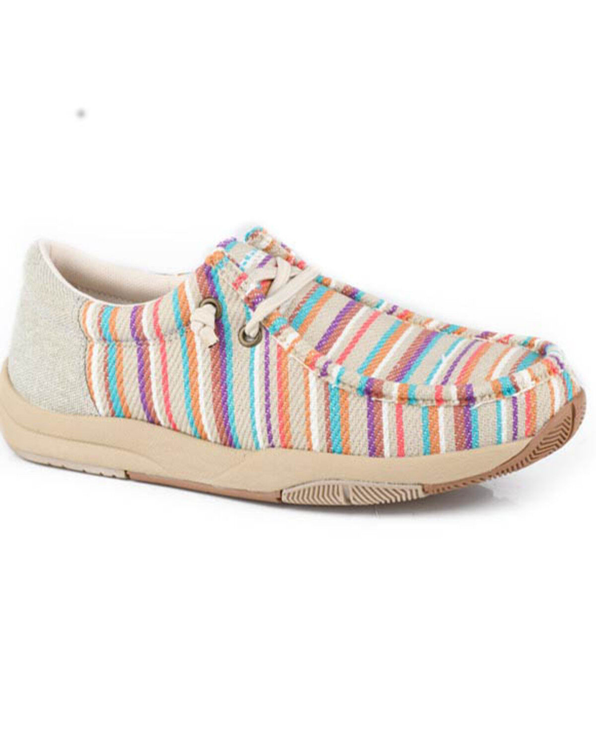 Image #1 - Roper Women's Clearcut Striper Casual Shoes - Moc Toe, Tan, hi-res