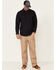 Hawx Men's Navy Newport Herringbone Stretch Check Long Sleeve Work Shirt , Navy, hi-res