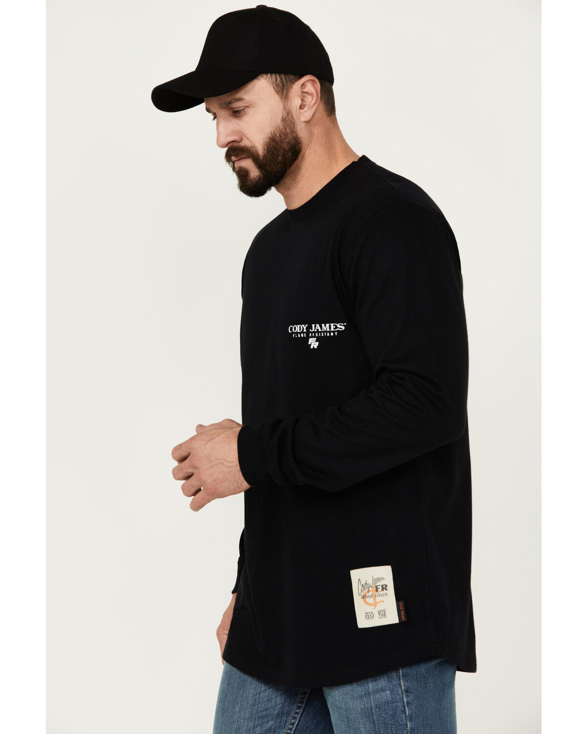 Image #4 - Cody James Men's FR Graphic Long Sleeve Graphic Work T-Shirt, Black, hi-res