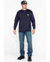 Carhartt Flame Resistant Henley Long Sleeve Work Shirt, Navy, hi-res