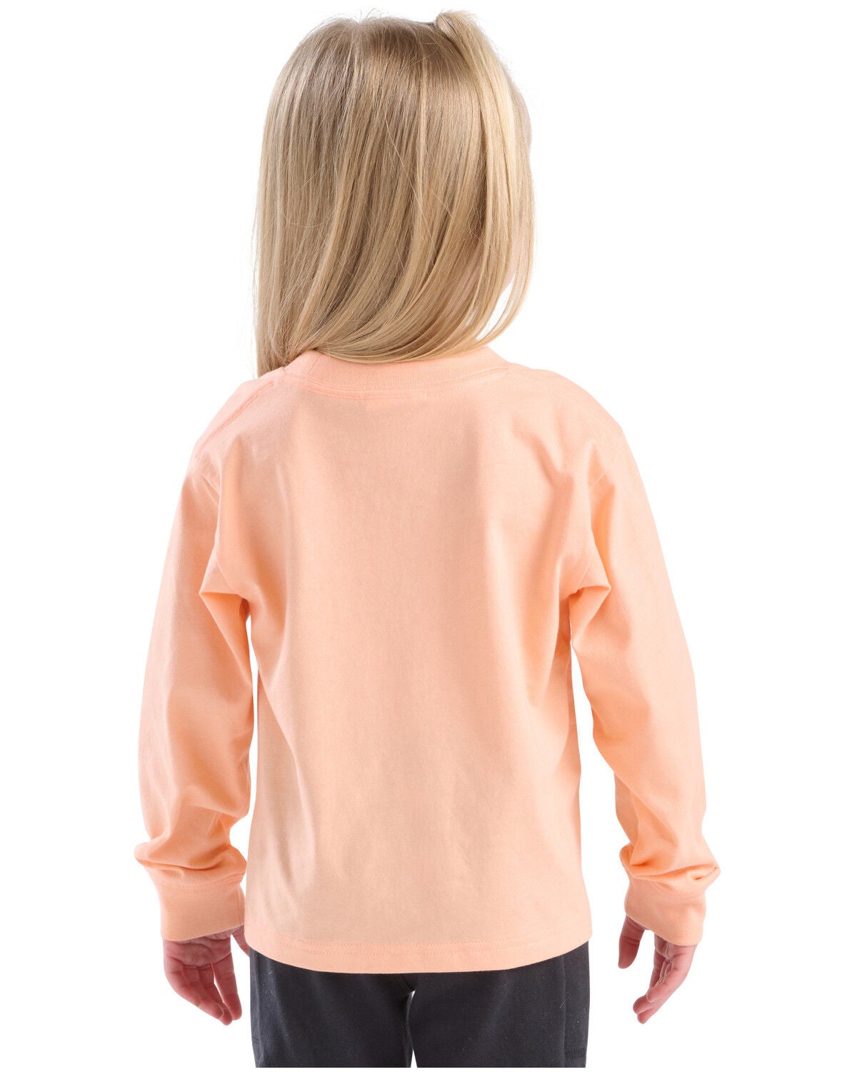 Image #2 - Carhartt Toddler Girls' Wild Horse Long Sleeve Graphic Tee, Peach, hi-res