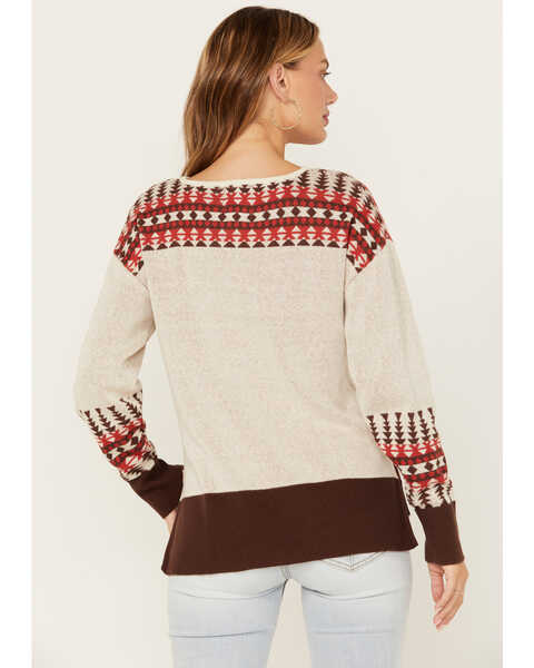 Image #4 - Cotton & Rye Women's Vintage Cowgirl Sweater , Natural, hi-res