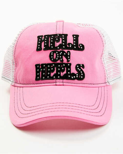 Idyllwind Women's Hell On Heels Mesh-Back Baseball Cap, Pink, hi-res
