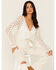Sadie & Sage Women's Bright Light Lace Cropped Cardigan, Natural, hi-res
